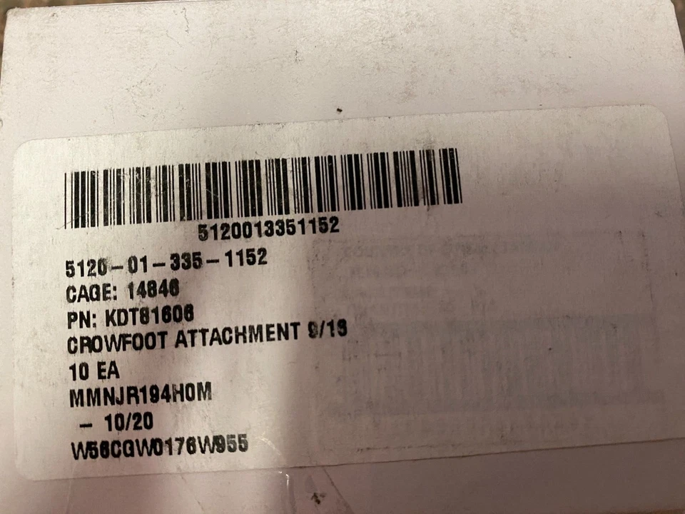10 uds. GearWrench 81606 3/8" Drive 9/16" Cromo Extremo Abierto Pata de Gallo Llave Foto 3 de 4