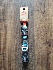 NEW Arcadia Trail Paracord Nylon Dog Collar Small Blue Orange