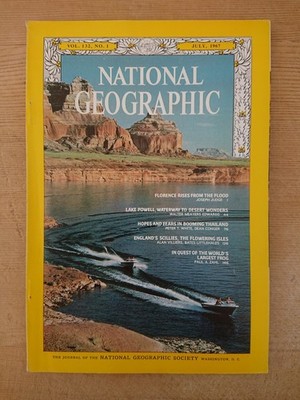 National Geographic 7/1967 Florence Lake Powell Thailand England`s Scillies