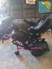 Quickie Iris Tilt-In-Space Manual Transport Kids Wheelchair Pink M2 Pad Extras