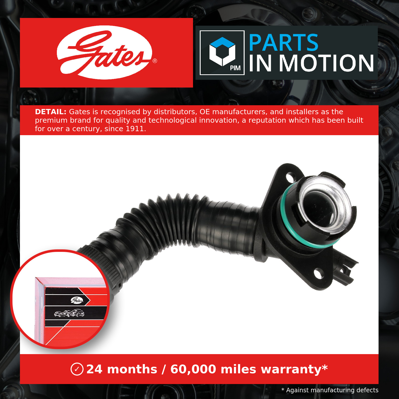 GATES EMH137 Hose, crankcase breather for BMW - Image 11
