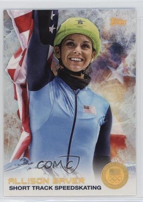 2014 US Olympic & Paralympic Team and Hopefuls Gold Rainbow Allison Baver #6 9b4