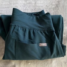 FIGS Women's Green Technical Collection Scrub Pants Polyester Blend Size S