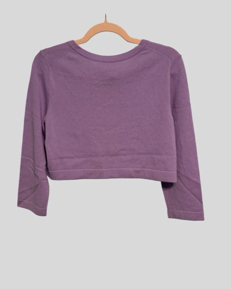 Cardigã cropped Carlisle Collection 100% cashmere “Adrienne” novo com etiquetas tamanho M - Imagem 2 de 4