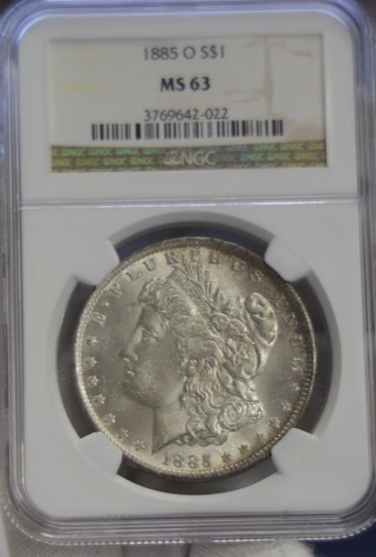 1885 O US Morgan Silver Dollar $1 NGC MS63