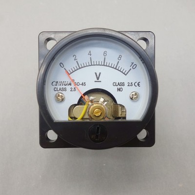 DC 0-10V Analog Voltmeter Analogue Voltage panel meter SO45 directly Connect