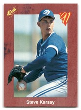 Steve Karsay 1991 Classic II Baseball #T60 Toronto Blue Jays