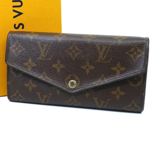 Louis Vuitton Monogram Portefeuille Sarah Long Wallet Brown ③