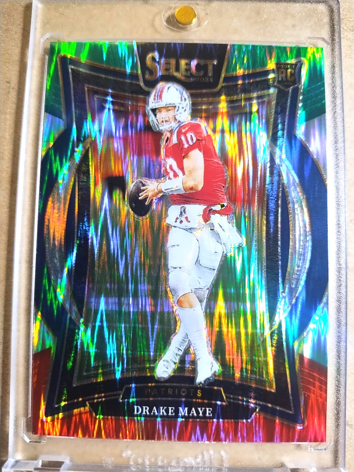 2024 Drake Maye Panini Select Rookie Concourse Green & Red Shock Prizm RC 🔥🔥🔥