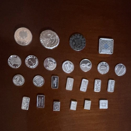 Mixed Lot Silver Bullion Bars and Rounds Assortment – Silver Bullion Collection