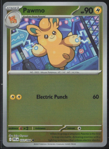 033/094 Pawmo - Phantasmal Flames - Reverse Holo - NM/M