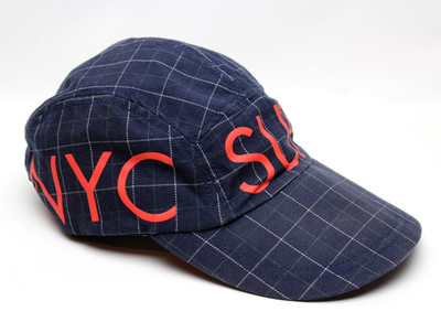 1994 SUPREME ~TARTAN~ LONG BILL CAMP HAT stadium/polo/tnf/plaid/wing/navajo/fish
