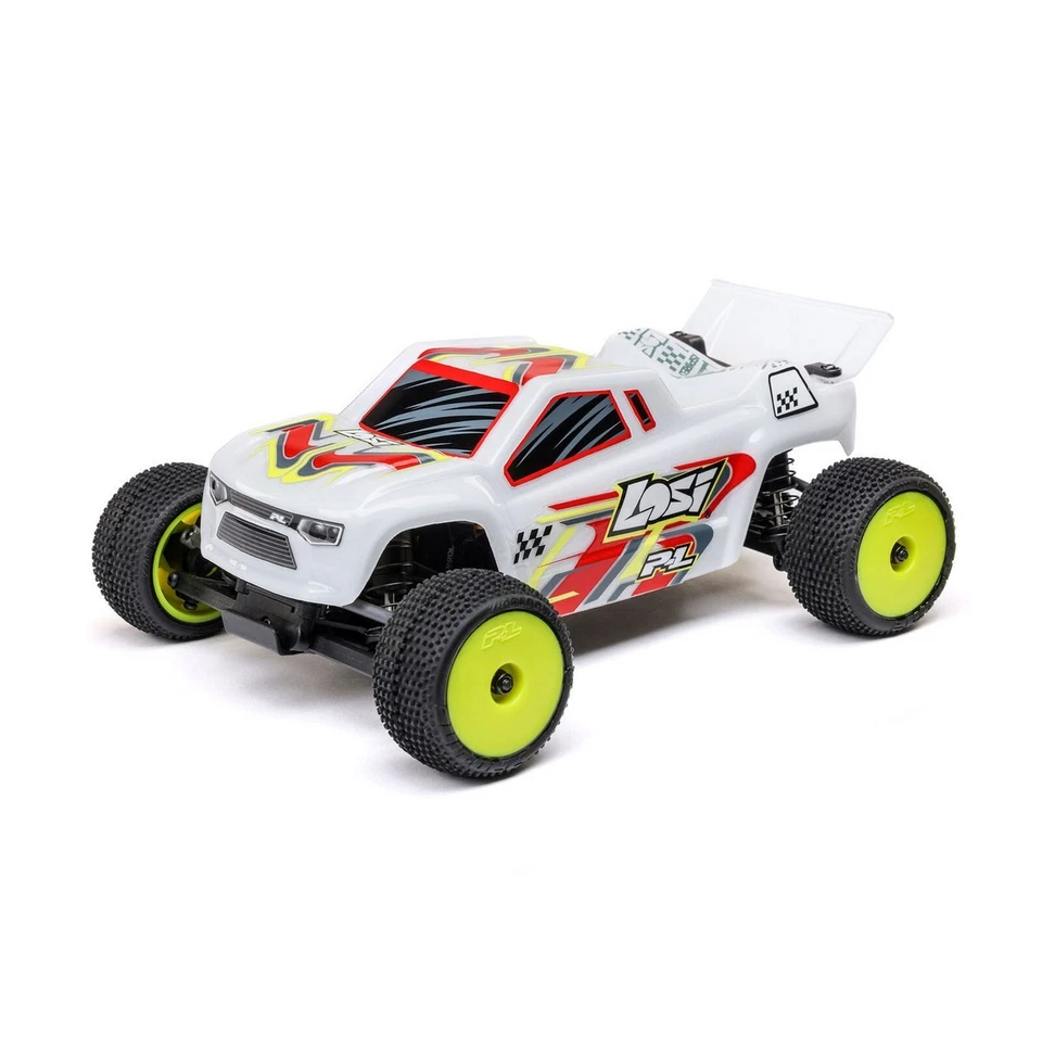 Losi LOS-1392T1 1:28 Micro-T 2S 2WD RTR Stadium Truck Brushless Weiß - Bild 3 von 4