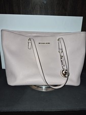 Michael Kors Jet Set Travel Large Shoulder Tote Powder Blush Leather