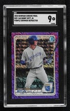 2020 Bowman Chrome Prospects Purple Shimmer Refractor Bobby Witt Jr SGC 9 0t52