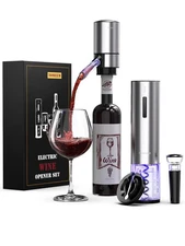 Tomeem Rechargeable Electric Wine Gift Set JKPQ01 - Silver