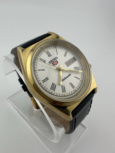 GOLD DIAL vintage SEIKO 5 Automatic 7009A 17J Japan made Men’s Wristwatch