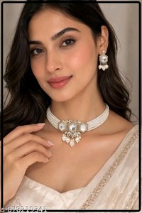 Authentic Indian Bollywood Designer Gold Plated Necklace Earring Jewellery Set