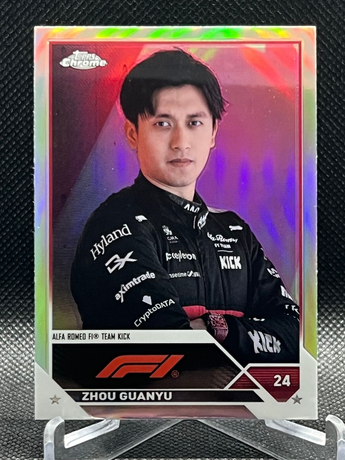 2023 Topps Chrome Formula 1 ZHOU GUANYU PHOTO IMAGE VARIATION IV #58 ALFA ROMEO