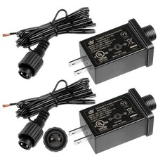 SUNXIZ 2Pack 12V 1.5A Yard Inflatable Plug Adapters with 2 10ft Extension Cab...