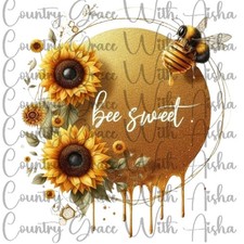 Sublimation Print Bee Sweet Floral Ready To Press Paper Ink Heat Transfer