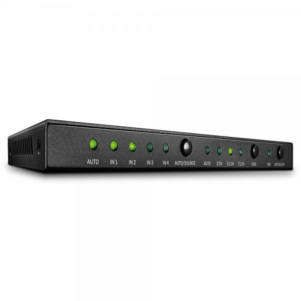 Lindy Blu Interruttore Hdmi 2.0 18G A 4 Porte Con Audio, Switch Box - Immagine 3