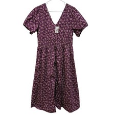 NWT J. Crew Factory Floral Smocked WaistPoplin Cotton Midi Dress Sz 14