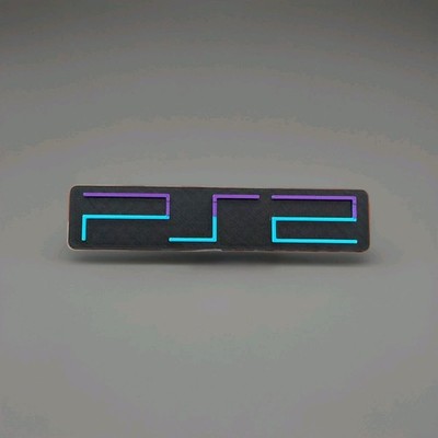 Sony PS2 Logo Buntes Schild 3D Art Schreibtisch Zubehör Playstation 2