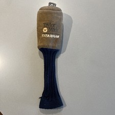 Vintage Taylormade Titanium Suede Driver Headcover 3 WORN or Well Loved