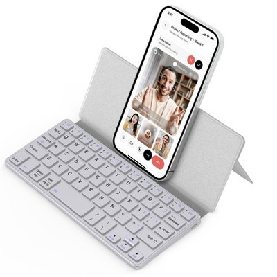 CACOE Wireless Keyboard with Stand, Mini Keyboard for Cell Phone, Ultra-Slim ...