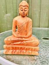 Wooden Buddha Statue 25x17cm