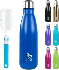 BOGI 17oz Insulated Water Bottle Double Wall 17 Ounces, 1 Pack-Dark Blue 