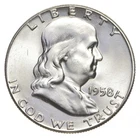 Choice Unc 1958 P Franklin Half Dollar Gem BU From Original Roll *4566