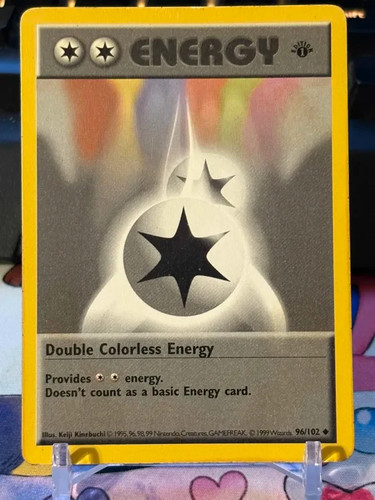 Pokemon - Base Set 1st Edition Shadowless - Double Colorless Energy 96/102 - LP - Picture 1 of 3
