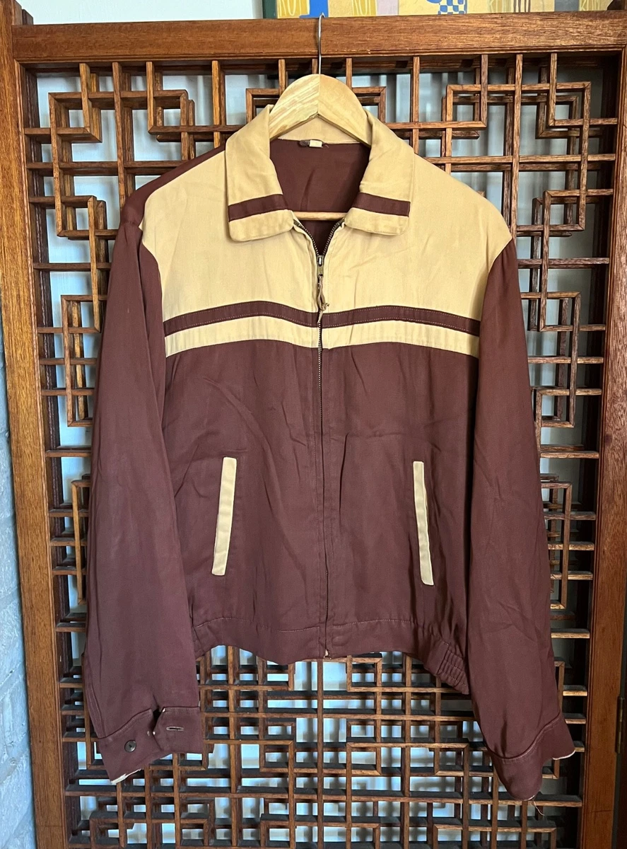 50s〜60s Stripe Gabardine Jacket Rockabilly Gabardine 1950s Vintage Outerwear Coats & Jackets for