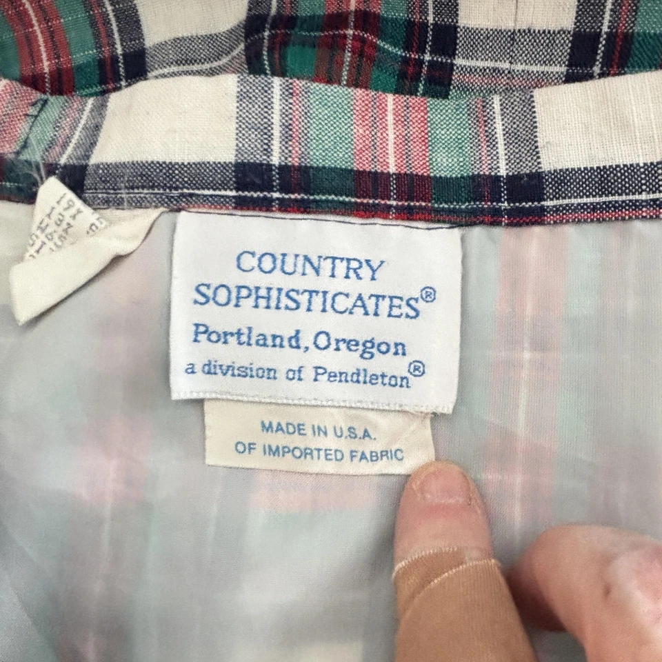 Falda Pendleton Country Sophisticates De Colección Para Mujer Talla 18W Plisada A Cuadros Preppy Foto 2 de 4