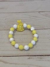 Easter Bunny Bracelet Beaded Bracelet Girls Kids Jewelry Handmade Easter Gifts