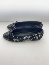 CHANEL Flat Pumps G02819 EU37.5 US7 Black