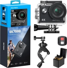 NIB AKASO EK7000 Wi- Fi Action Camera 20MP Ultra HD Underwater Accessory Kit