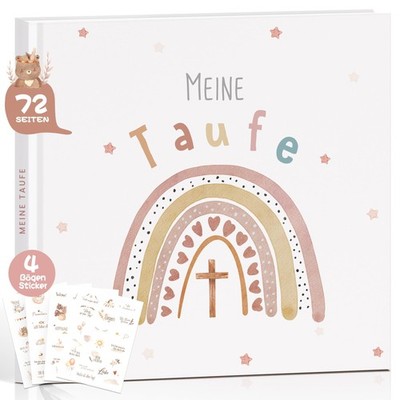 Meine Taufe Gästebuch mit Stickern 72 Seiten Taufalbum Taufgeschenk Patenkind
