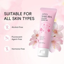 1PCS Sakura Scented Hydrating Hand Serum Alcohol-Free 50ml Sakura Hand Creams