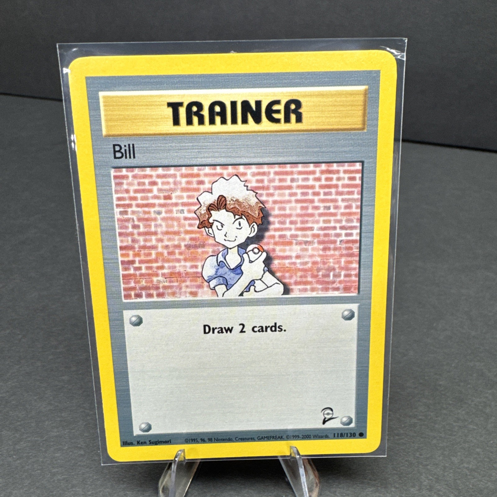 Bill 118/130 Base Set 2 Uncommon Pokemon Card LP