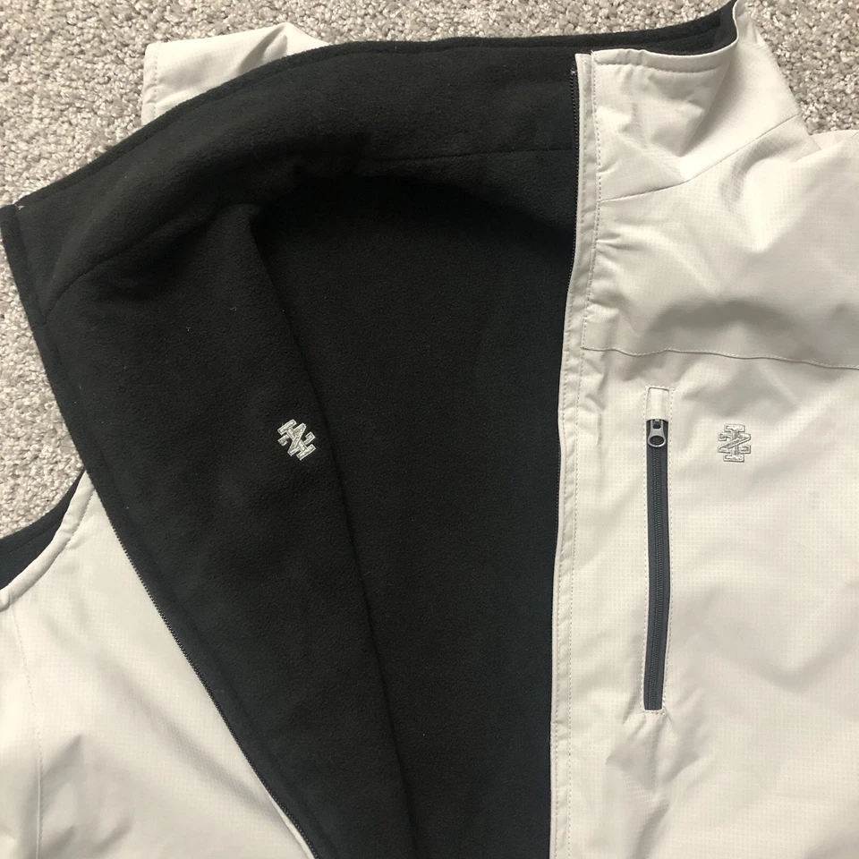NWT IZOD Reversible Mens Vest Ripstop Polar Fleece Jacket Stone/Black XXL - Image 4 of 4