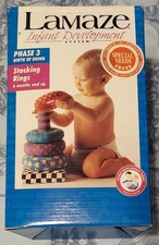 Vintage Lamaze Infant Development Stacking Rings with box used