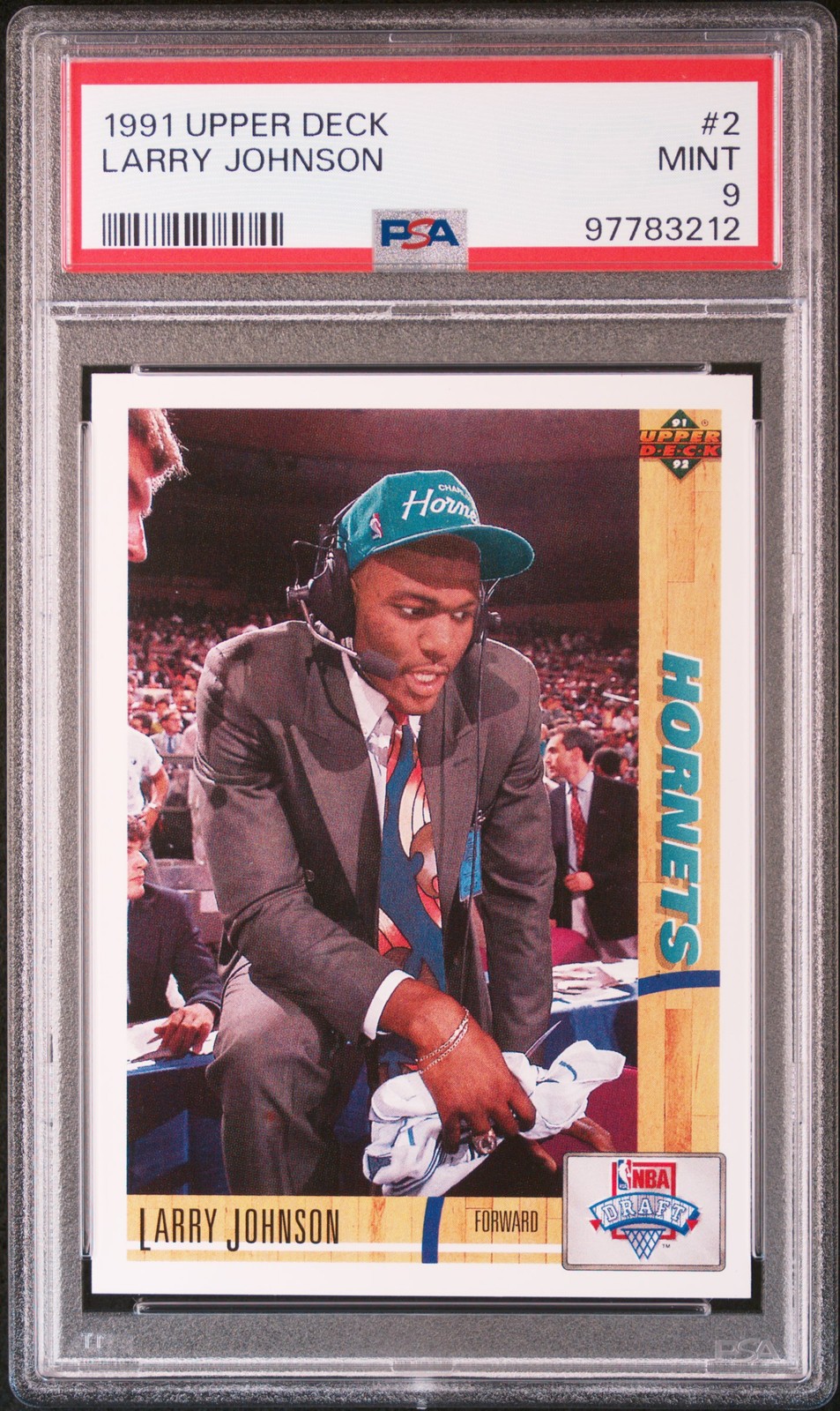 1991 UD #2 LARRY JOHNSON ROOKIE RC PSA 9