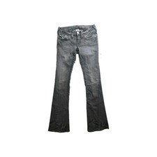 True Religion Women's Gray Denim Jeans Size 25 NWOT Made In USA Contrast Stitch