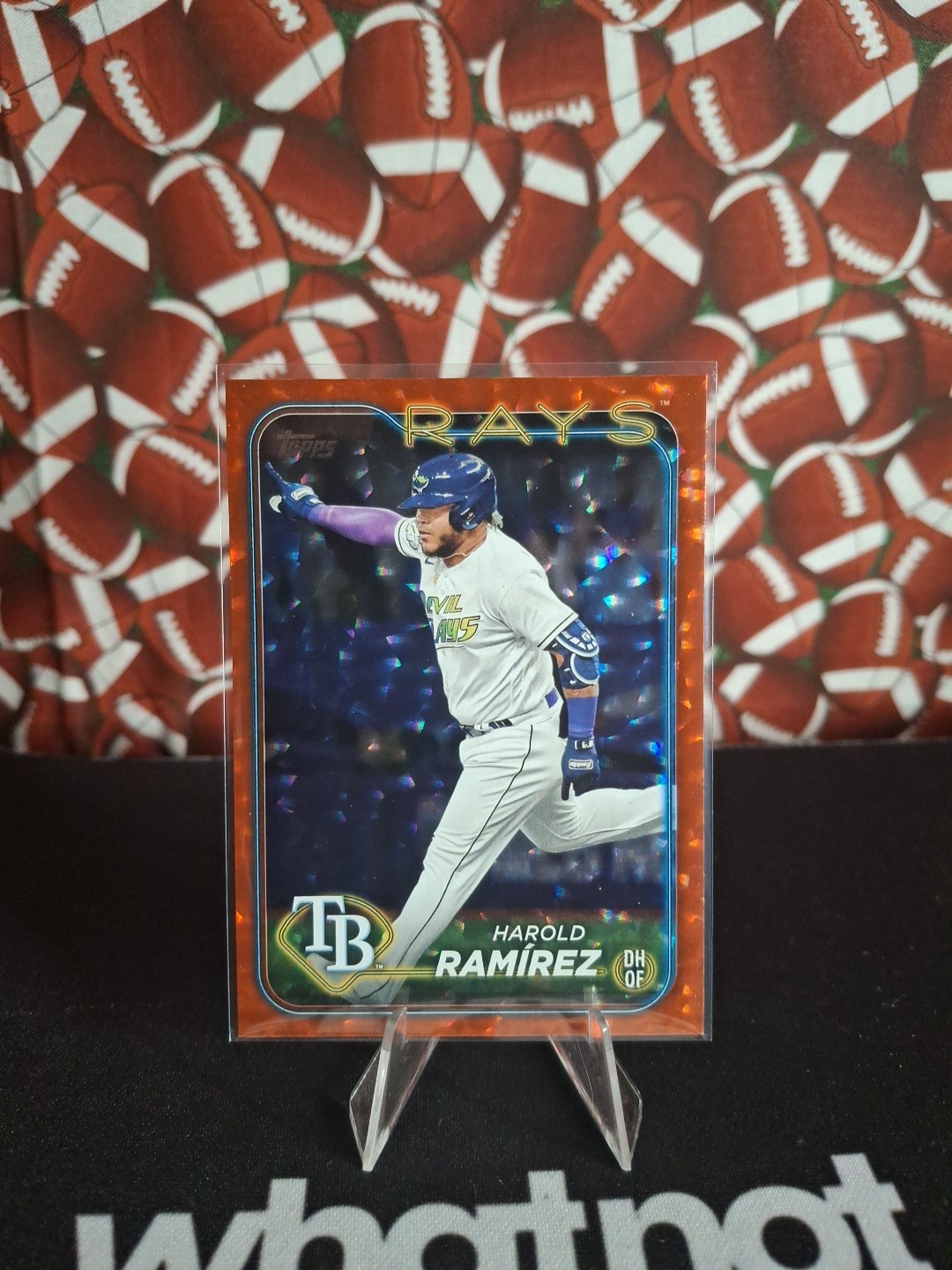 HAROLD RAMIREZ 2024 Topps Series 1 #256 Orange Crackle Foil /299 (RAYS) 