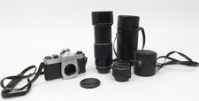 Camera 2 Lens ASAHI SLR 35mm Pentax Spotmatic w Zoom 50mm Takumar Lens