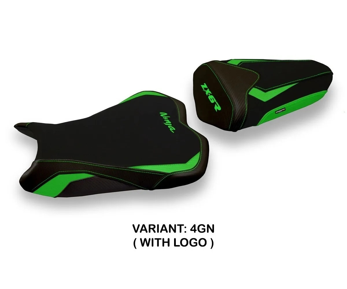 Seat saddle cover Sandy 2 Green (GN) TPZ KAWASAKI NINJA ZX 6 R 2009 2012 Yl