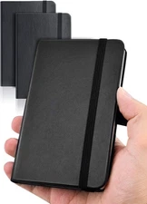 AISBUGUR Pocket Notebook, Small 2-Pack Total 320 2 Pack, Black1 